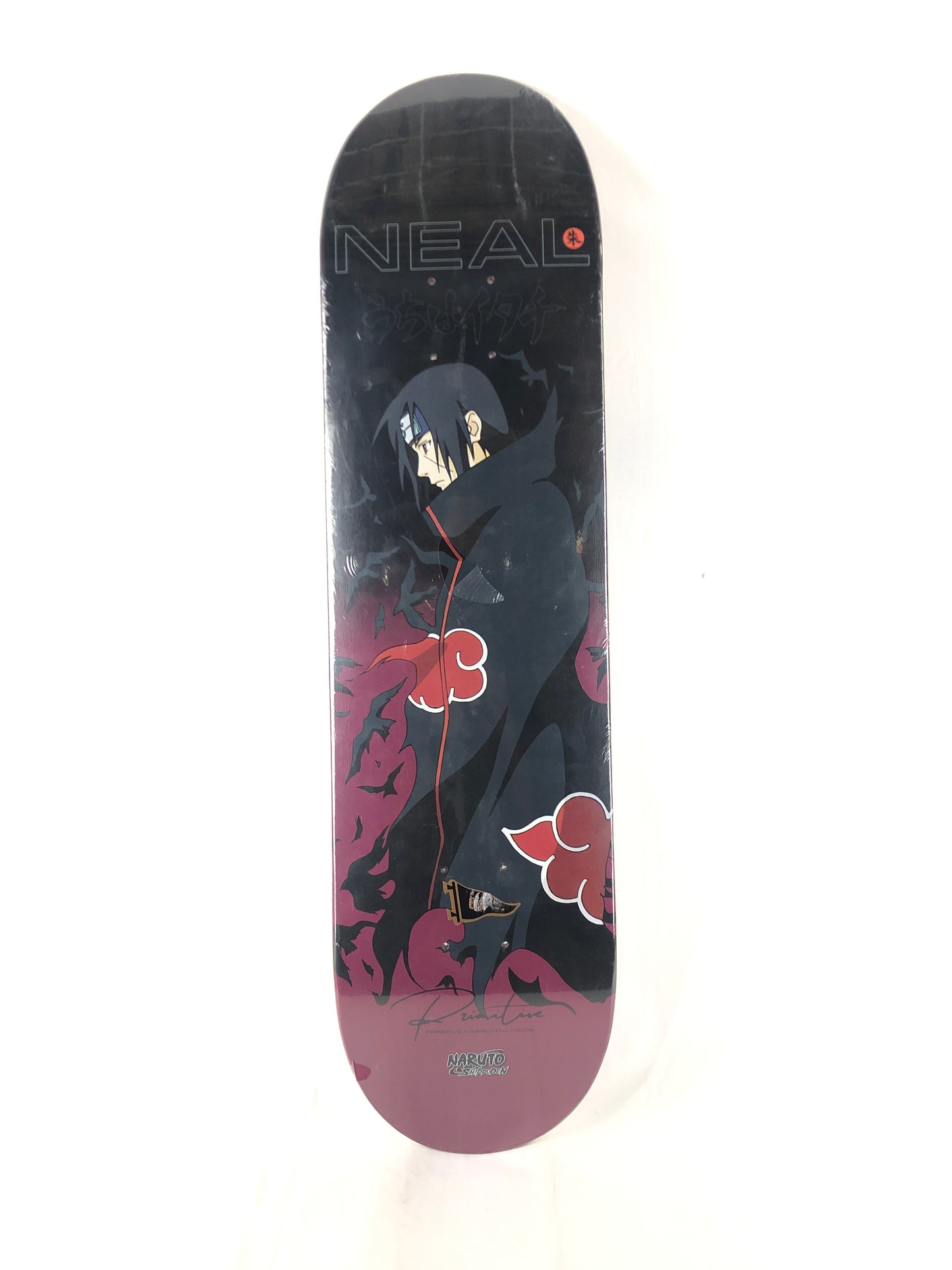 Primitive Robert Neal Naruto Crows Black Size 8 Skateboard Deck