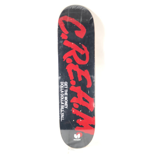Wutang C.R.E.A.M. Graphic Black/Red/White Size 8.25 Skateboard Deck