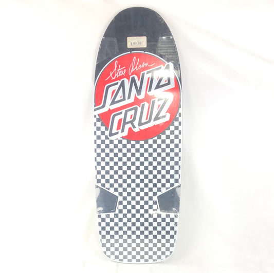 Santa Cruz Steve Olson Checkered Black/White/Red Signed Skateboard Deck 2009 Reissue