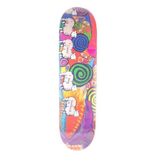 Deathwish Lizard King Abstract Drawing Size 8.3875 Skateboard Deck