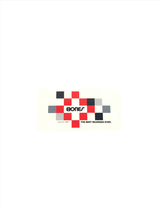 Bones Bearings The Best Bearings Ever Clear Red Grey 6" x 3.25" Vintage NOS Sticker