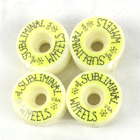 Sublimnal Logo Yellow Black 54mm Skateboard Wheels