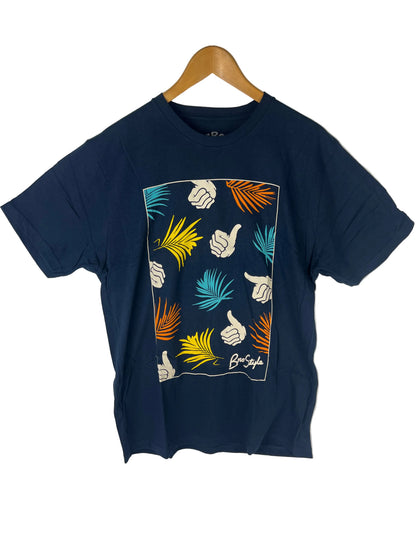 Bro Style Aloha Thumbs Navy Multi Size L S/s VIntage Shirt 2012