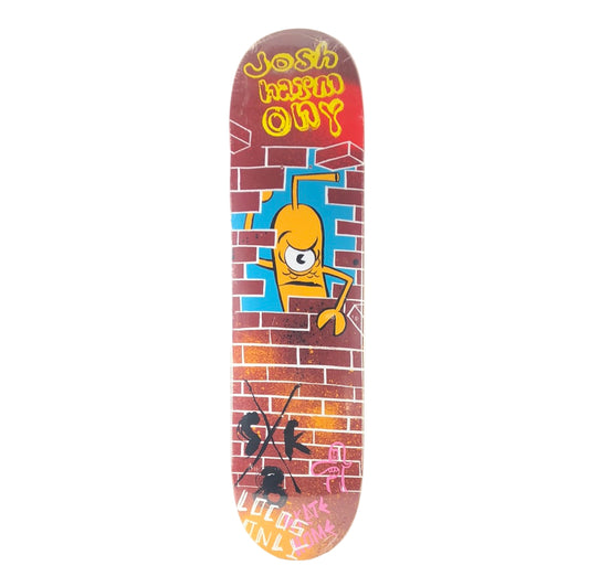 Toy Machine  Josh Harmony Brick Wall Secteye Brown Yellow White  Size 7.75" Vintage NOS Deck