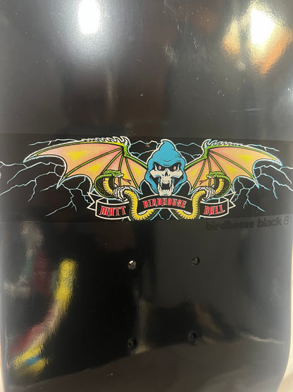 Birdhouse Matt Ball 2007 Skull And Snakes Black 6 Size 8.3" Un-Released Vintage NOS Sample Deck