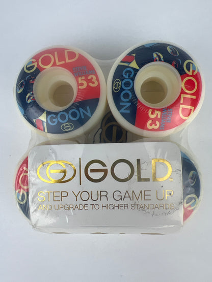 Gold Wheels Gold Goons Stevie Williams Obama Shiesty Blue Red Gold Size 53MM Vintage NOS Wheels