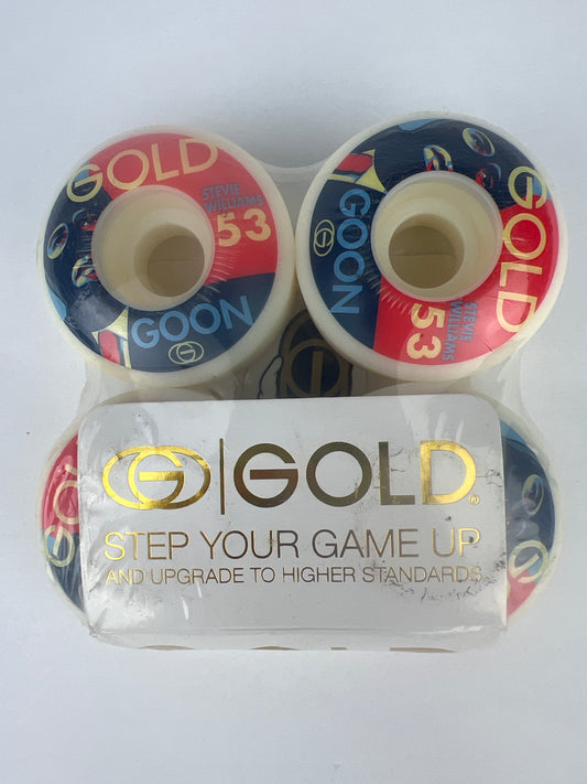 Gold Wheels Gold Goons Stevie Williams Obama Shiesty Blue Red Gold Size 53MM Vintage NOS Wheels