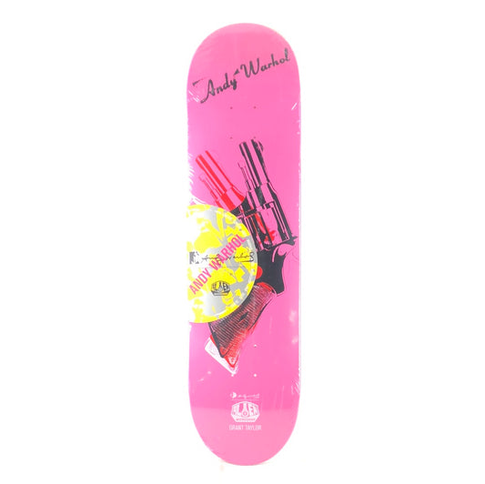 Alien Workshop Grant Taylor Andy Warhol Revolver Pink Size 8" Skateboard Deck