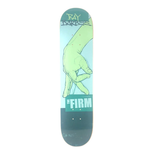 The Firm Ray Barbee Finger Letter Blue/Green Size 7.5 Skateboard Deck