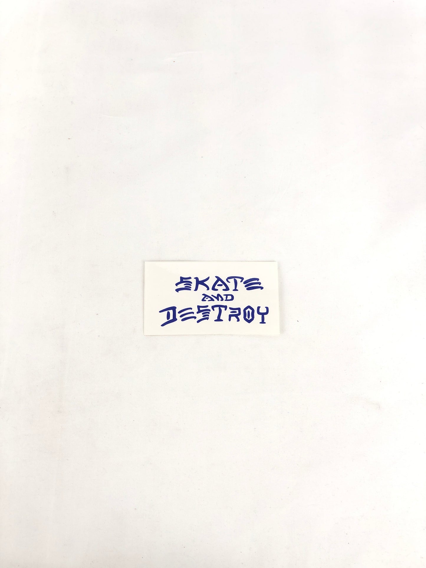 Thrasher Skate And Destroy Clear Blue 3.5" x 2" Sticker