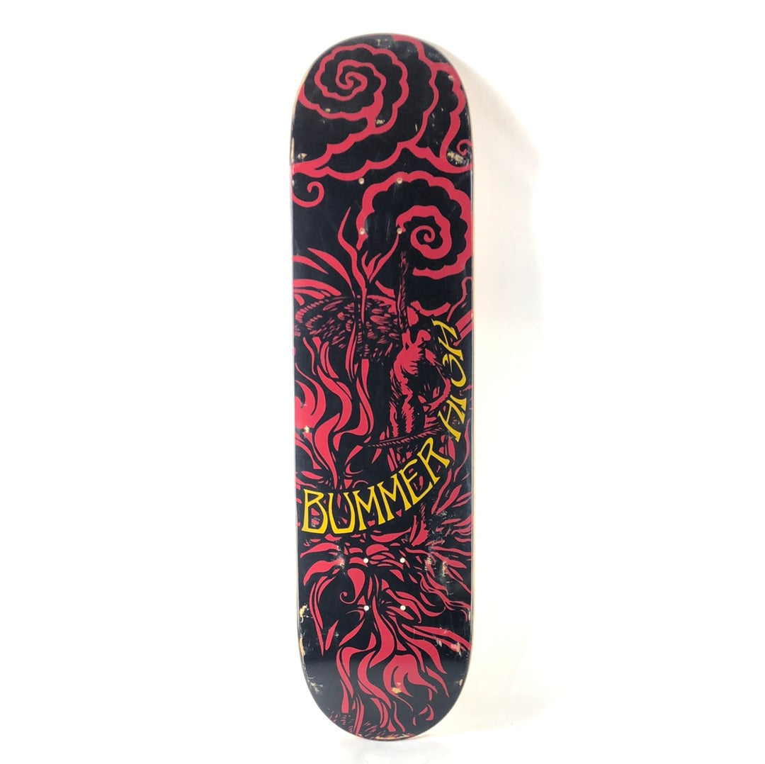 Bummer High Red Smoke Black Red Yellow Size 8" Skateboard Deck
