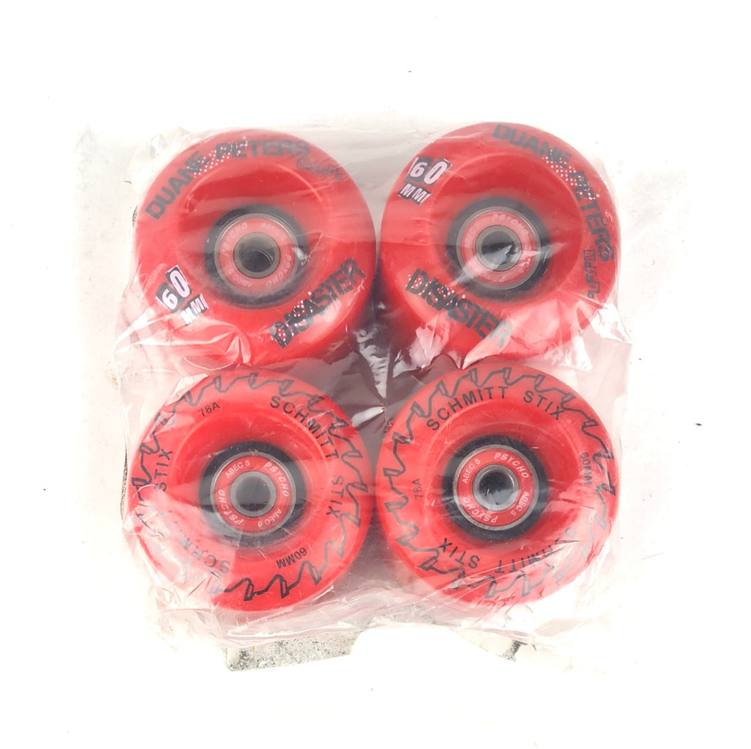 Schmit Stix Duane Peters Saw Graphic Red Black 60mm 78 Durometer Skateboard Wheels