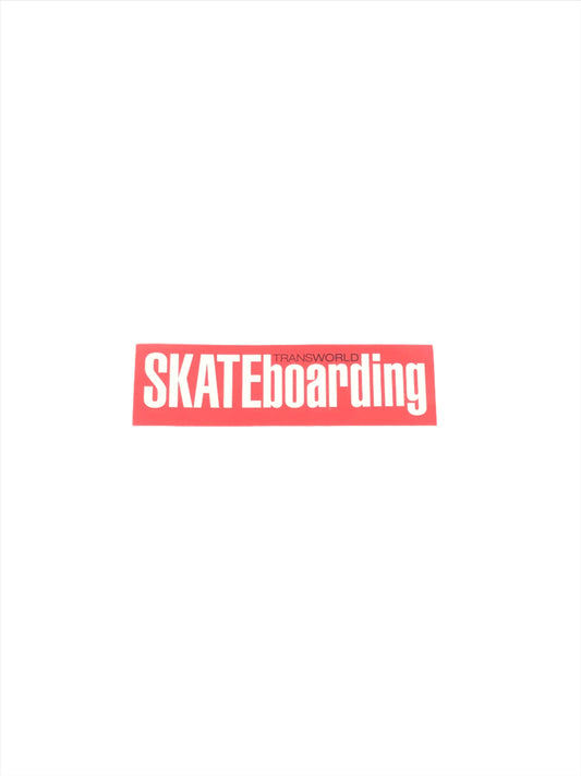 Transworld Skateboarding Logo Red White 6" x 2" Vintage NOS Sticker