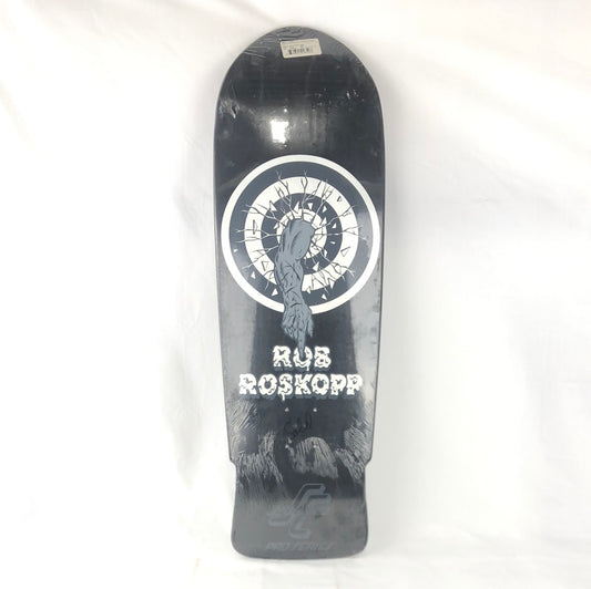 Santa Cruz Rob Roskopp Target 1 Ashes To Ashes Black/White 10'' Skateboard Deck 2005 Reissue