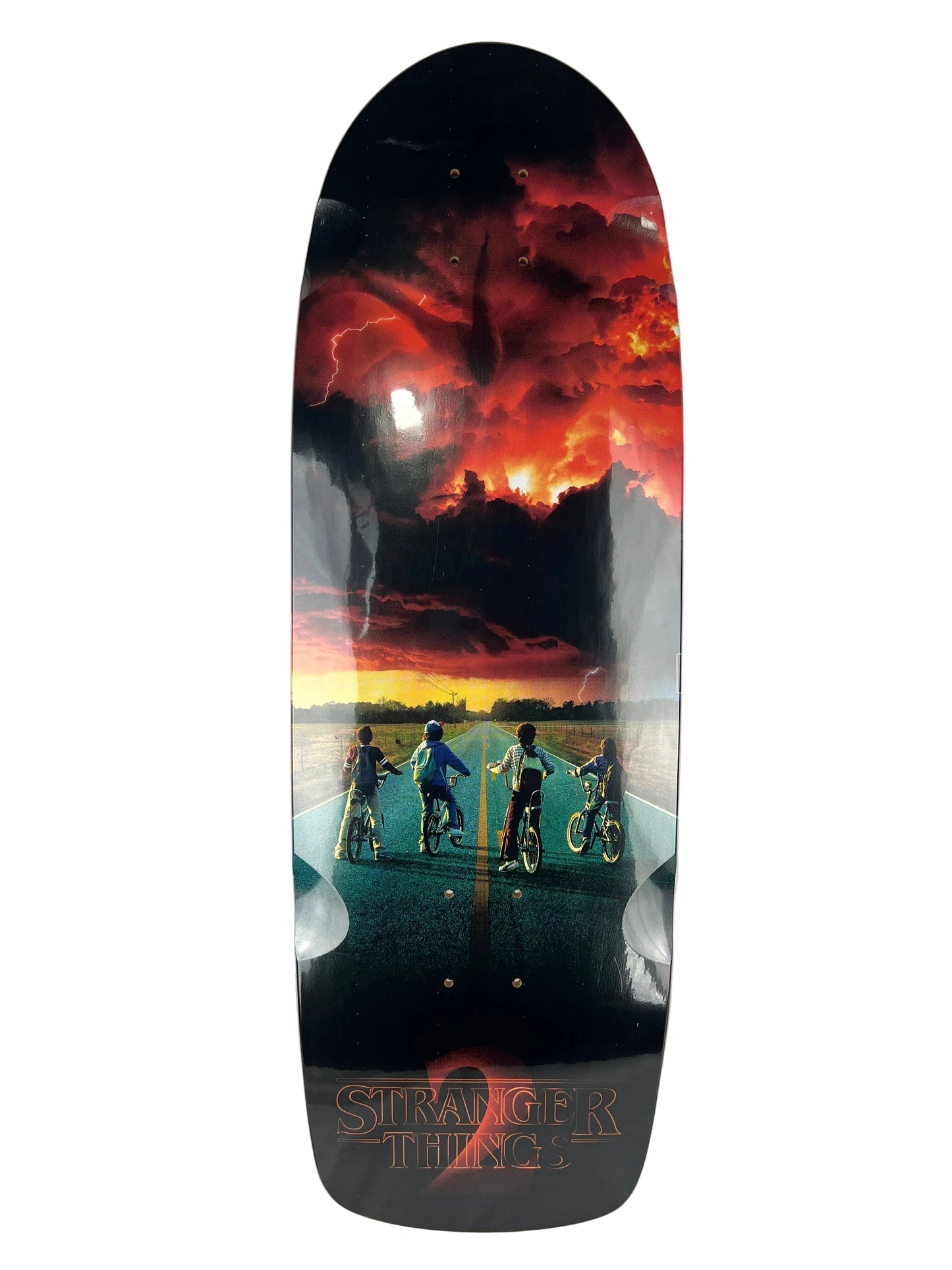 Netflix X Madrid Skateboards Stranger Things Bikes Black Red Multi Size 9.5" Vintage NOS Shaped Cruiser Deck