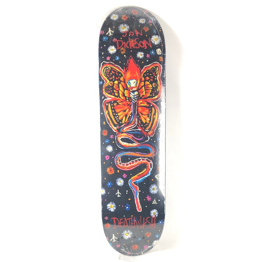 Deathwish Jon Dickson Butterfly Snake Black/Orange/Red/Blue/Pink/Multi Color Size 8.38 Skateboard Deck