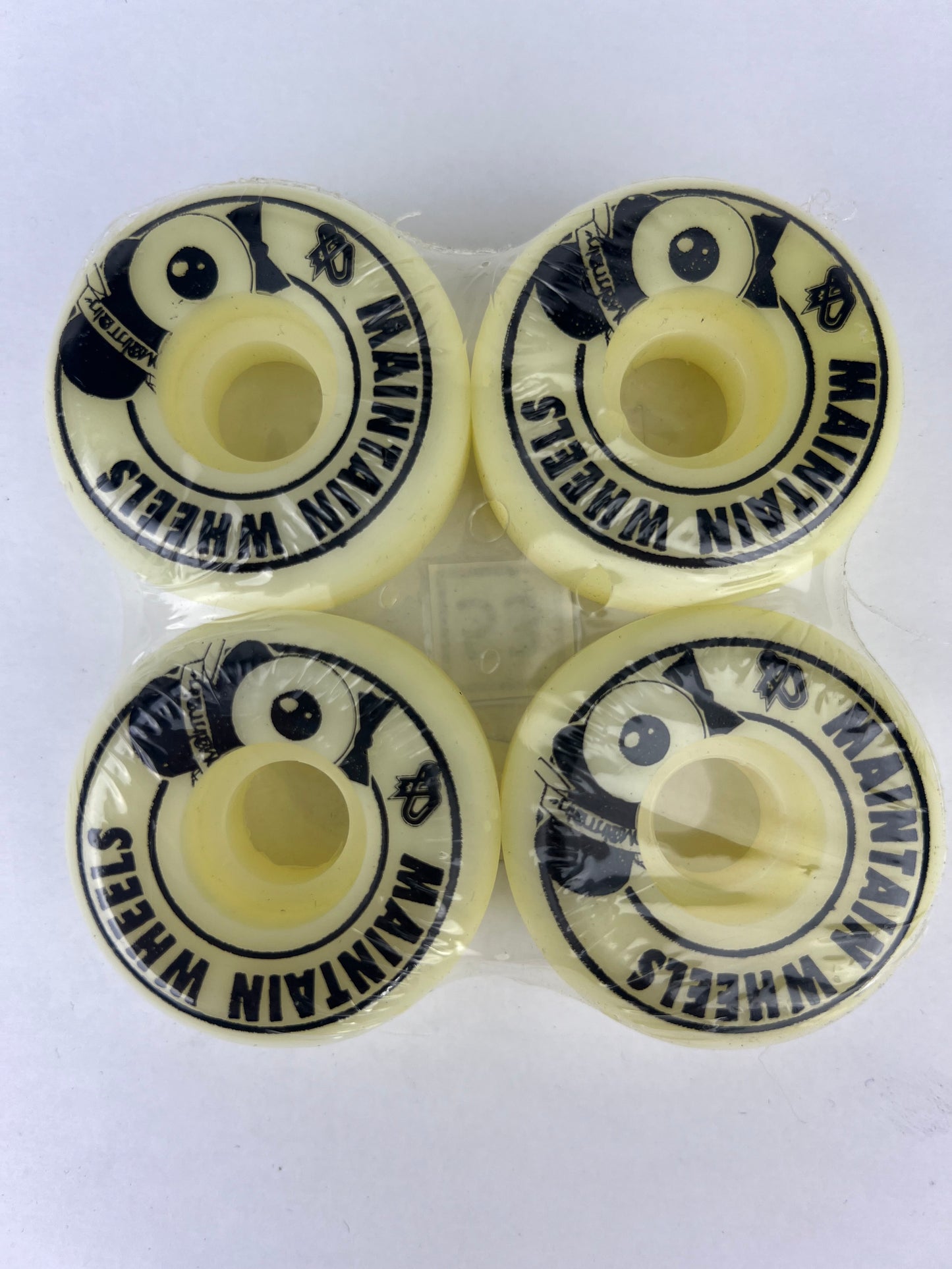 Maintain Wheels Eyeball Top Hat White Black Size 53MM Vintage NOS Wheels