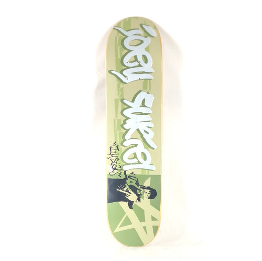 City Stars Joey Suriel LA Graffiti Graphic Green Tan White Size 7.5" Skateboard Deck