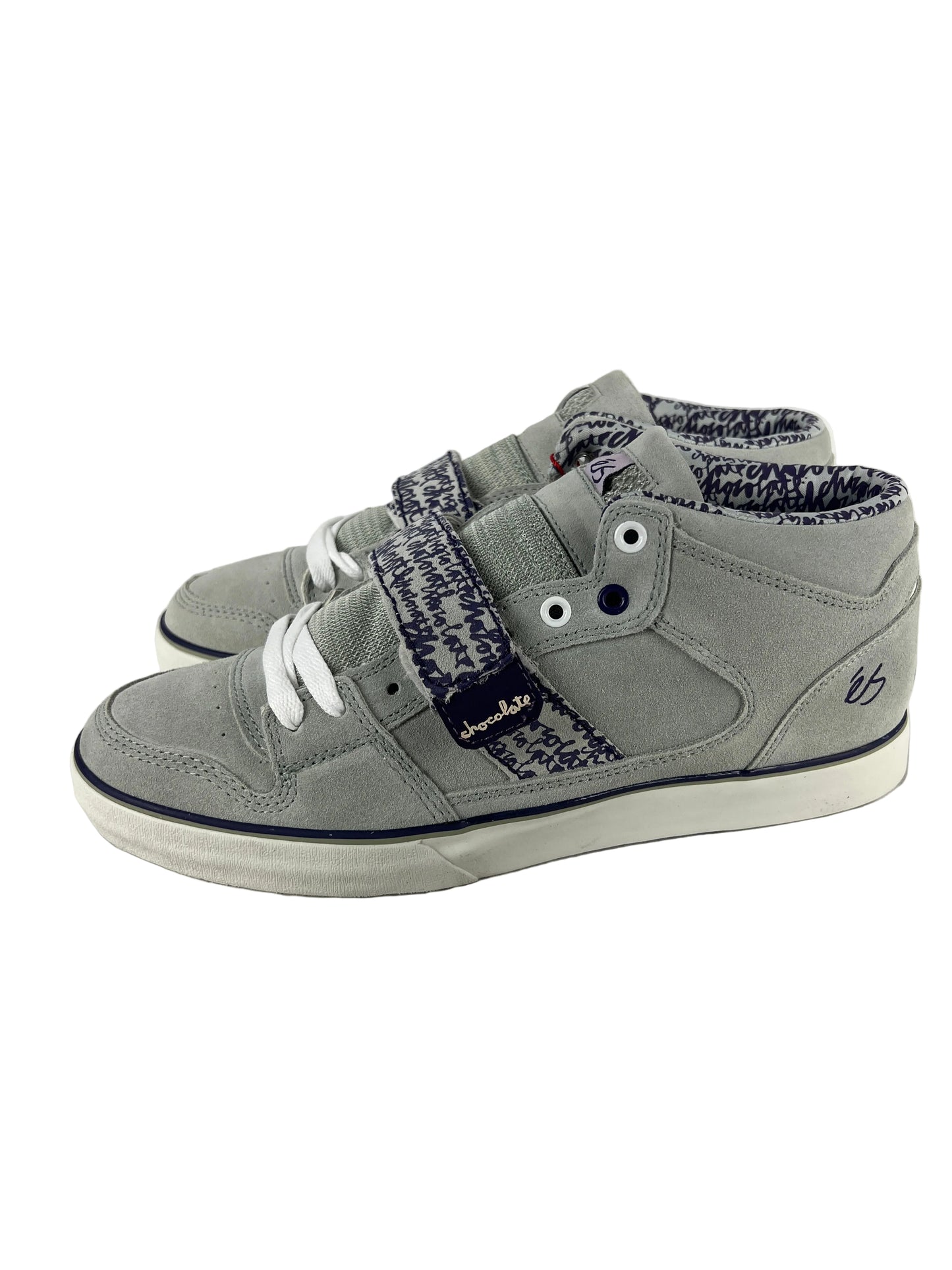ES X Chocolate Skateboards Justin Eldridge Theory 1.5 Grey Purple US Mens Size 10.5 Classic Shoes