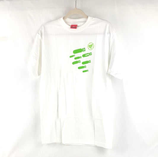 Pop War Torpedo Chest Logo White Green Size M S/s Shirt