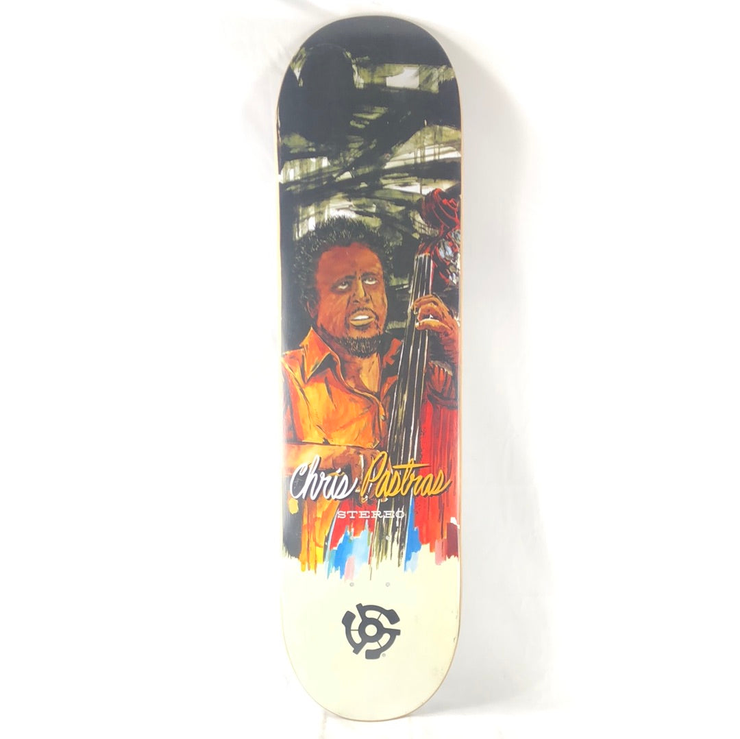 Stereo Chris Pastras Base Player Tan/Black/Orange/White Size 8.25 Skateboard Deck