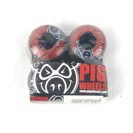 Pig Hypno Graphic Black Red 52mm Skateboard Wheels
