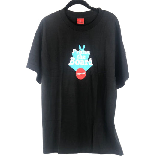 Pop War Praise The Board Chest Logo Black Blue White Red Size L S/s Shirt