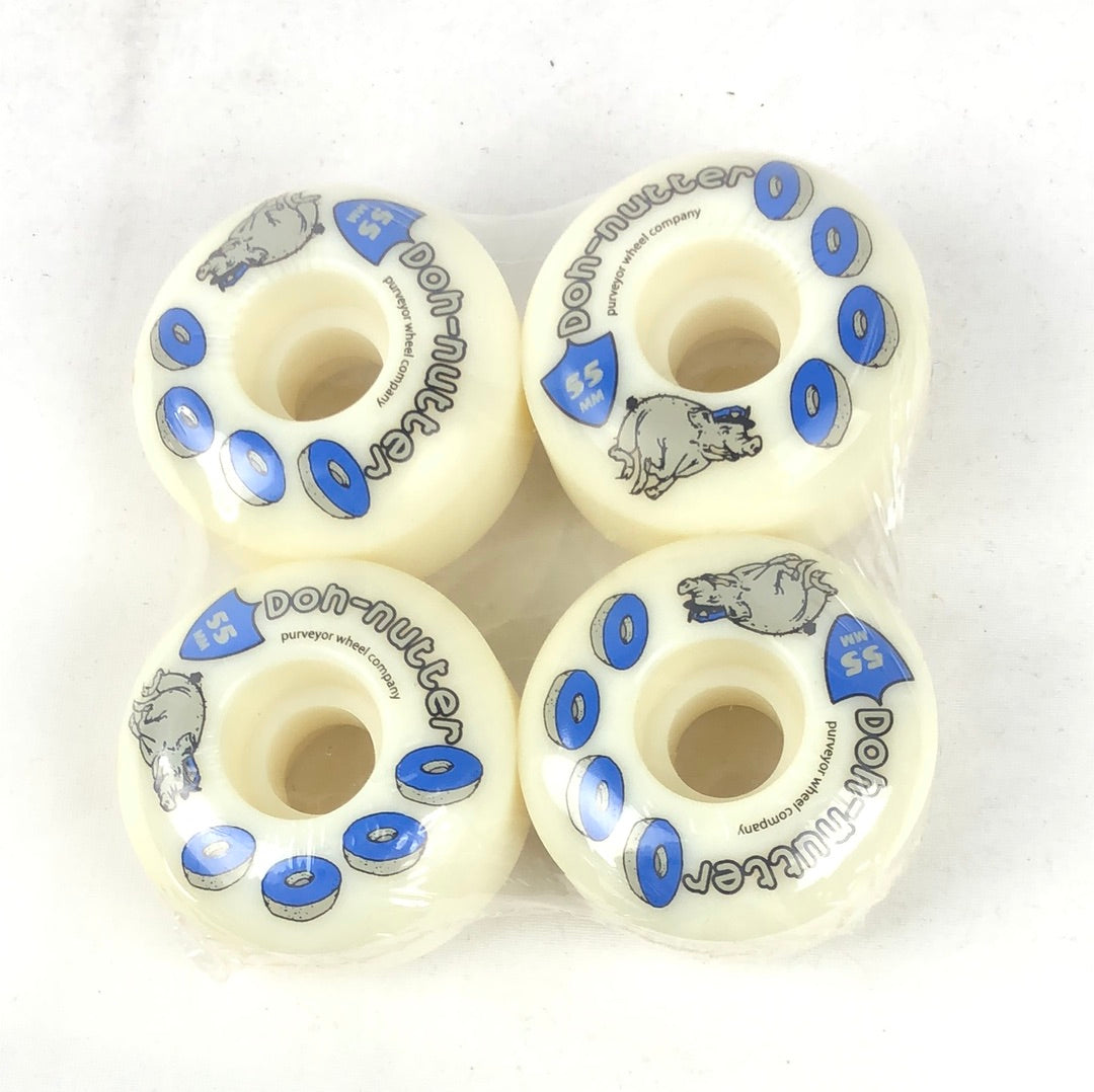 Purveyor Don Nutter Pig Logo White Blue Grey 55mm Skateboard Wheels