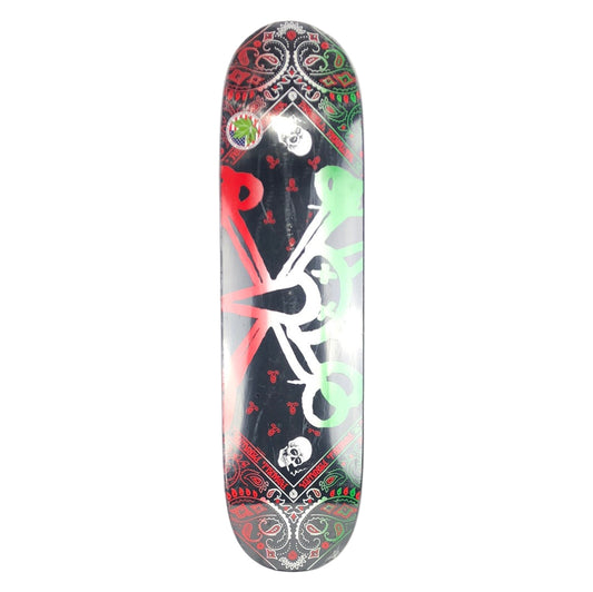 Powell Peralta Original Vato Rat Bandana Black/Green/White/Red Size 8.0" Vintage NOS Shaped Skateboard Deck