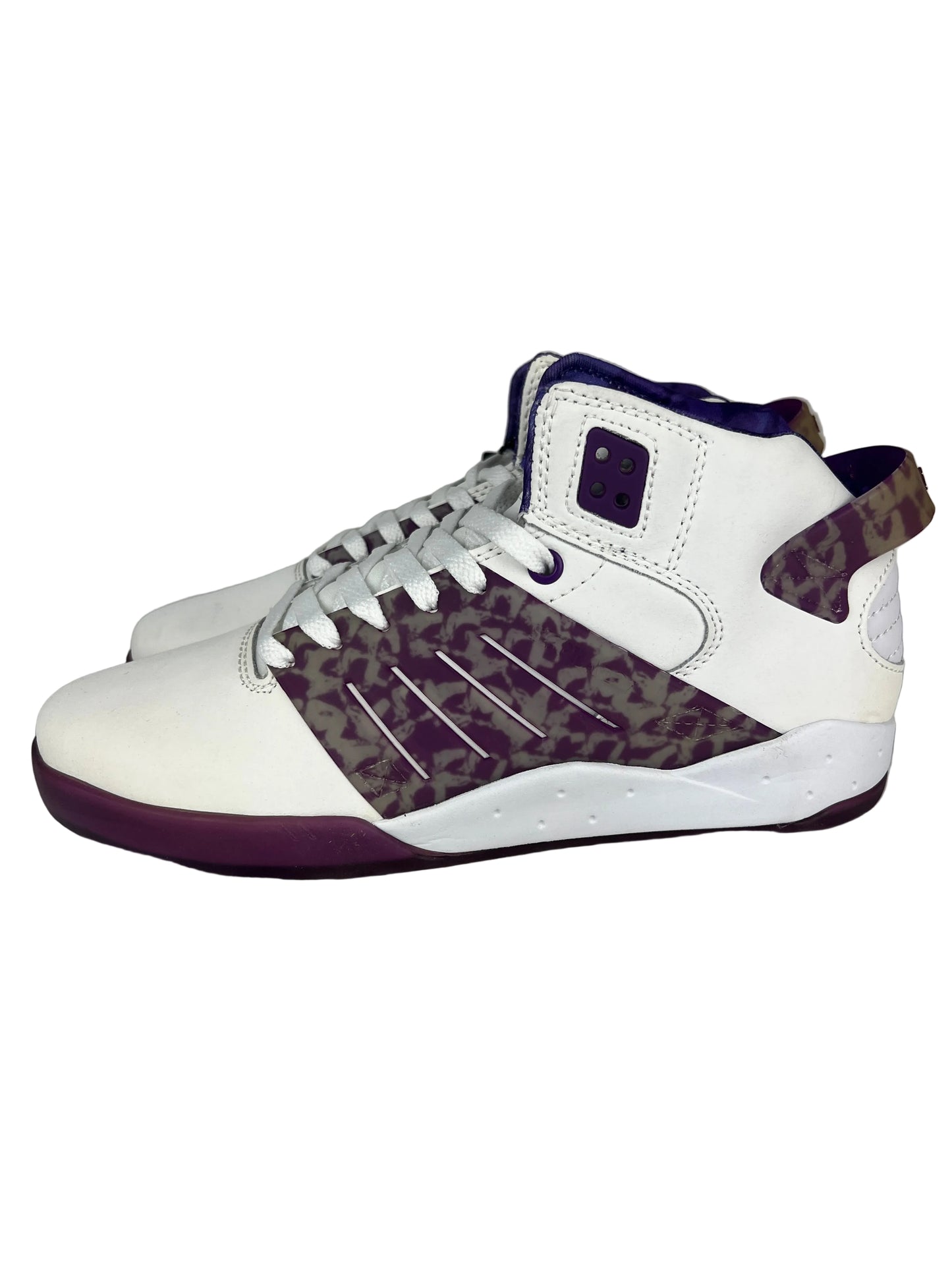 Supra Chad Muska Skytop III White Purple White US Mens Size 9.5 Classic Shoes