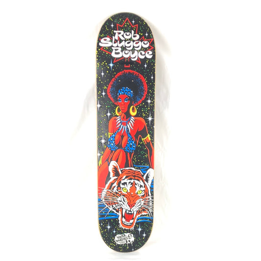 World Industries Rob Sluggo Boyce Felt Multi Color Tiger 7.5 Skateboard Deck