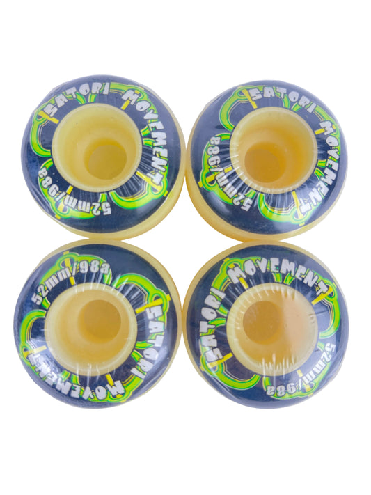 Satori Movement Crowns Black Green White Size 52MM 98A Duro Vintage NOS Wheels
