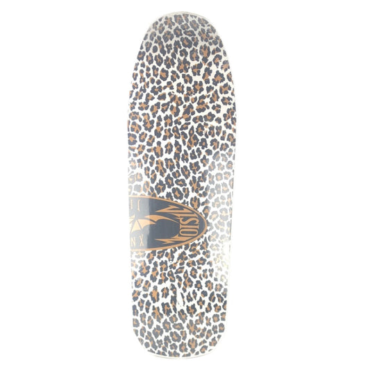 Vision Leopard Jinx 25th Anniversary White/Brown/Black Size 9.8 Shaped Skateboard Deck 2002