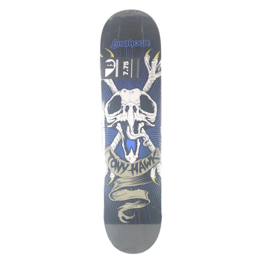 Birdhouse Tony Hawk Skull And Crossbones Black/White/Blue Size 7.75 Skateboard Deck