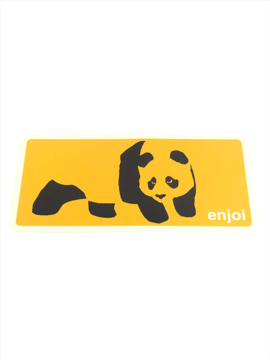 Enjoi Skateboards Panda Clear Orange Black 12.5" x 6" (Large) Sticker