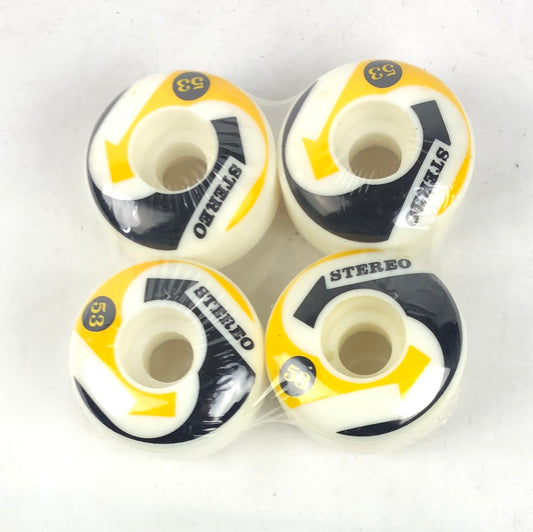 Stereo Arrows Black Yellow 53mm Skateboard Wheels