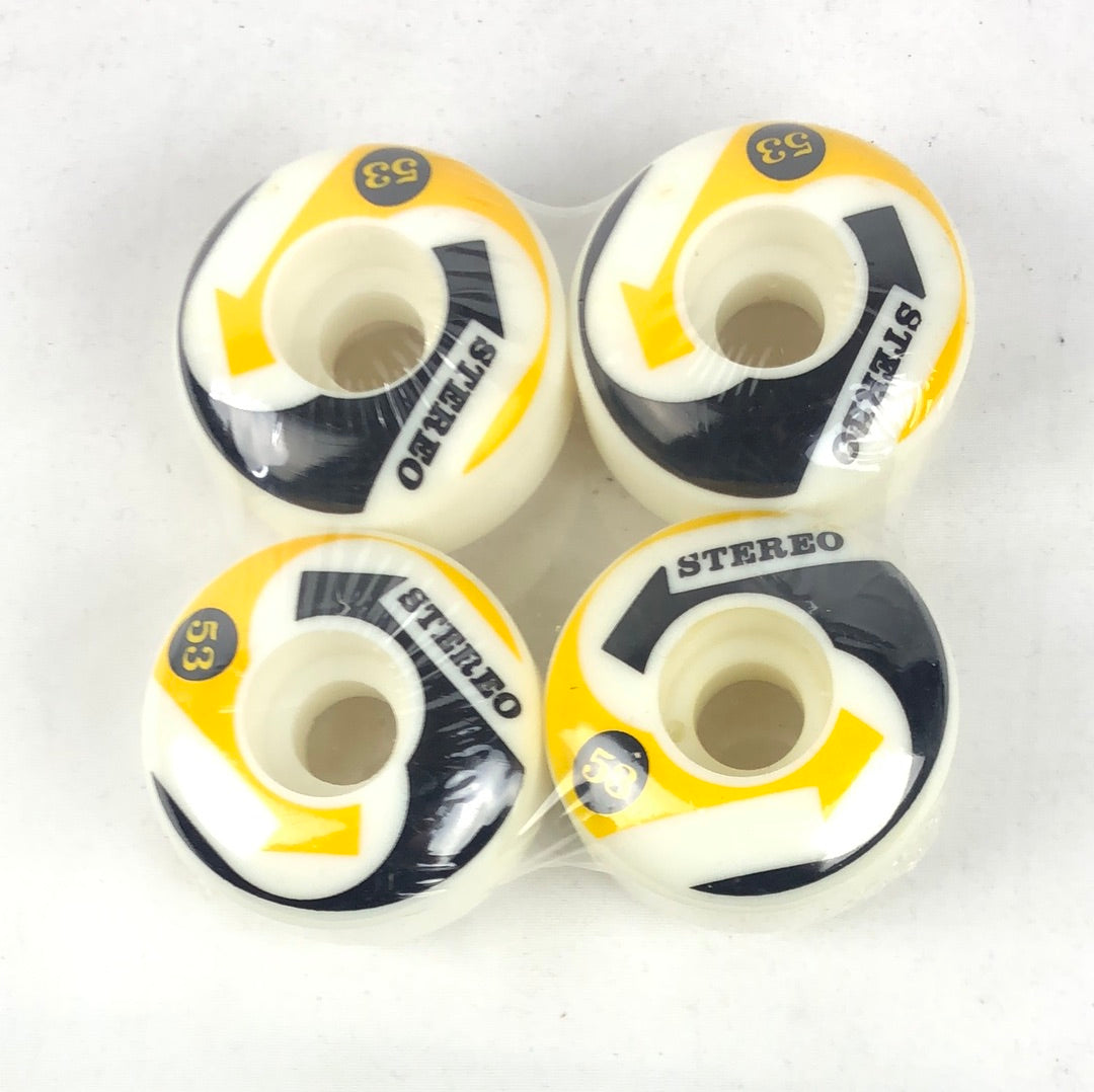 Stereo Arrows Black Yellow 53mm Skateboard Wheels