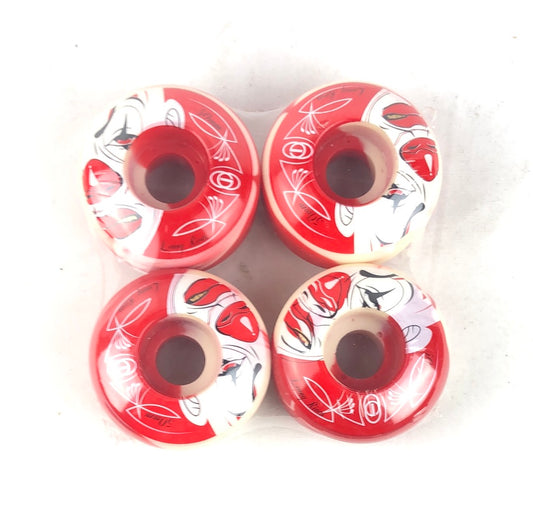 Gold Lenny Rivas Clown Red White 50mm Skateboard Wheels