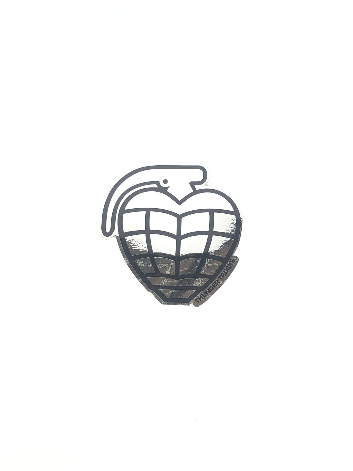 Thunder Trucks Grenade Foil Silver Holographic 4.7" x 5" Sticker