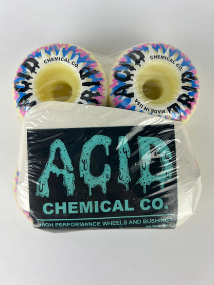 Acid Chemical Co. Acid Trip Tye Dye White Pink Blue Black Size 53MM Vintage NOS Wheels