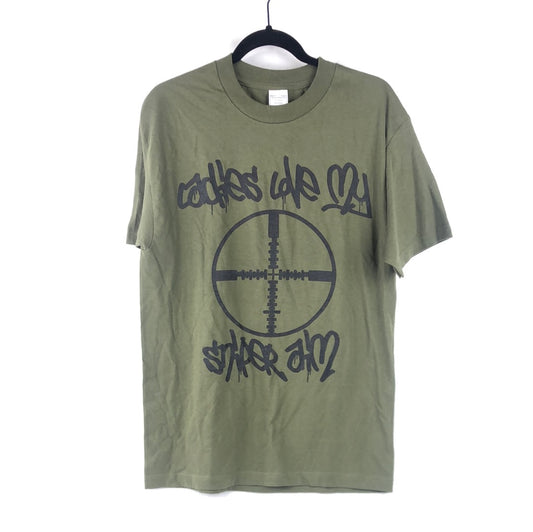 #Get Some Sniper Chest Logo Army green Black Size M S/s Shirt