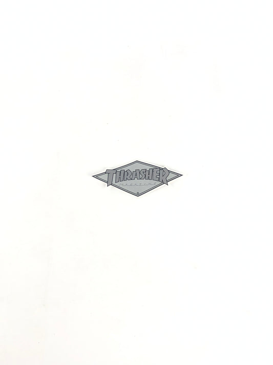 Thrasher Magazine Diamond Logo Clear Silver Foil 4" x 2" Sticker