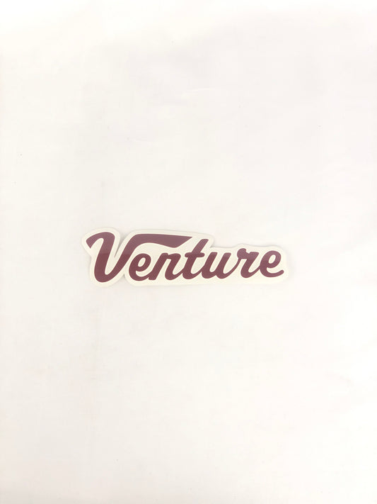 Venture Truck Company Logo Clear Red 7" x 2" Sticker