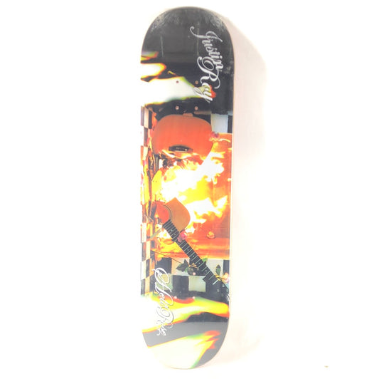 Hellrose Justin Roy Guitar Fire Black/Orange 8.25" Skateboard Deck