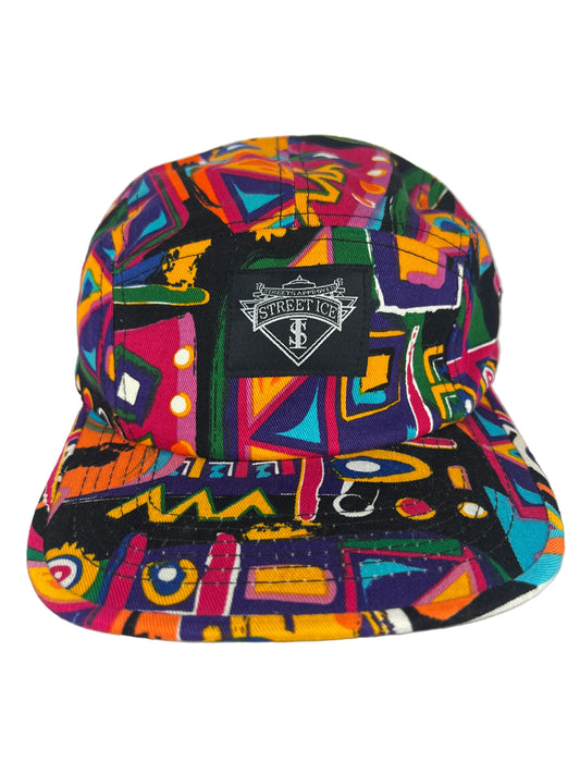 Street Ice Streets Approved Shamanic Hieroglyphics Art Multi One Size Fits All Vintage Strapback 5 Panel Hat