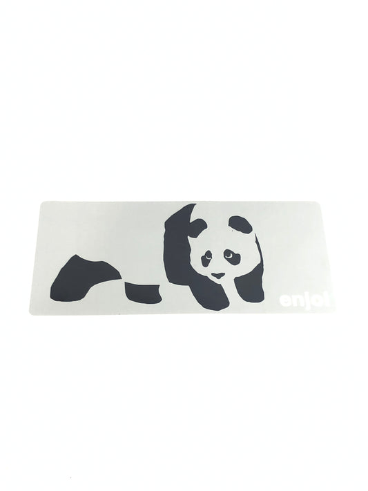 Enjoi Skateboards Panda Clear Grey Black 12.5" x 6" (Large) Sticker