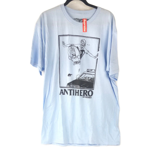 Anti Hero Cardiel Front Logo Blue Black Size L S/s Shirt