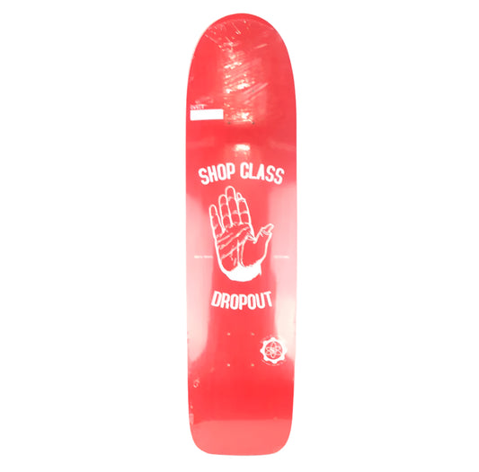 North Manuel Vocational Dropout Red/White Size 7.5" Vintage NOS Shaped Deck
