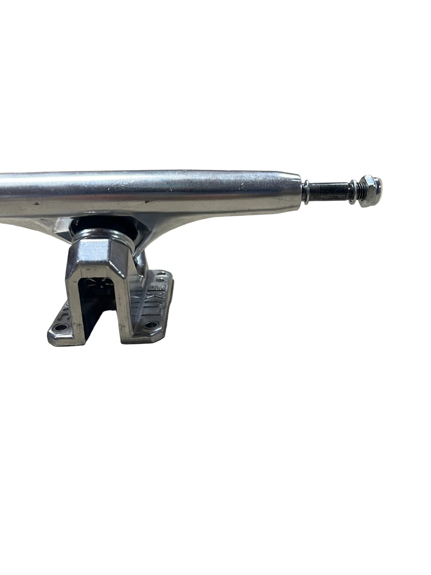 LUXE Polished Silver Reverse Kingpin Size 9.75" 180MM NOS Longboard Trucks