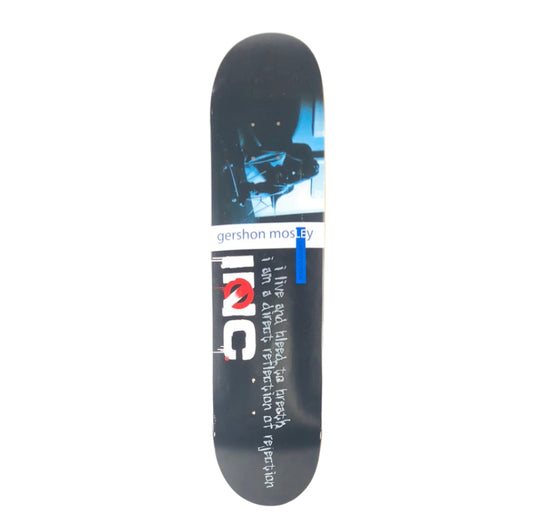 INC Gershon Mosley Limited Edition Black White Blue Red Size 7.5" Skateboard Deck